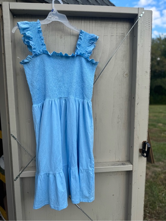 Dresses & Skirts - ' Light Blue Ruffled Strap Summer Dress